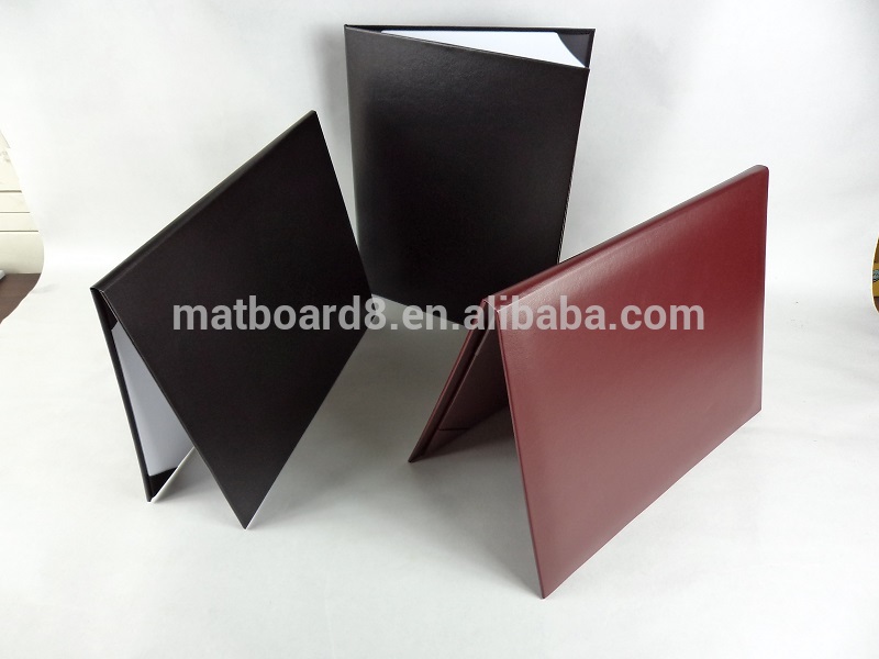 wholesale handmade A4 leather certificate folder in different color