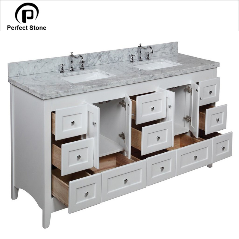 High Quantity natural white carrara marble  vanity top with cheap