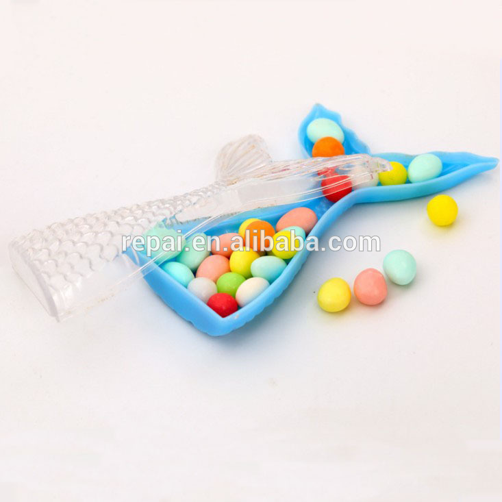 New design plastic candy box tail of mermaid baby shower favor