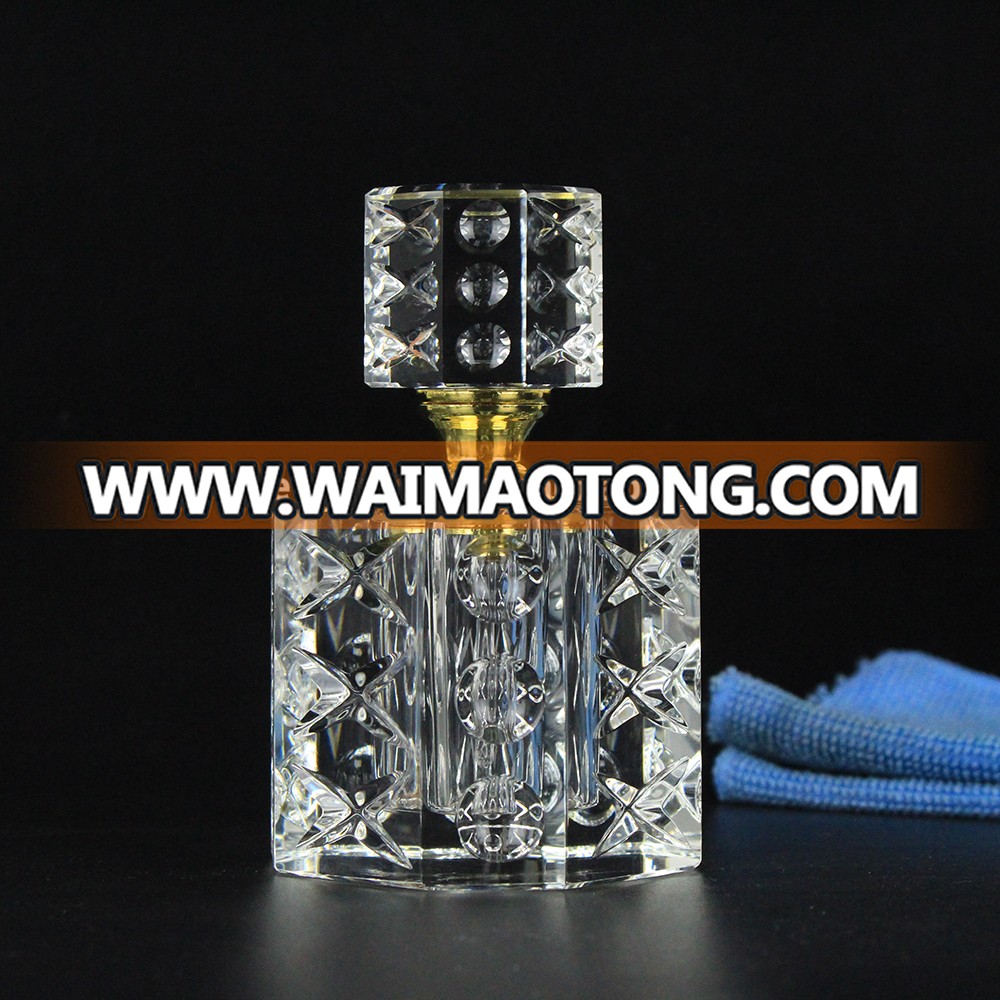 Luxury Look Six-Sided Column Vintage Crystal Perfume Bottle