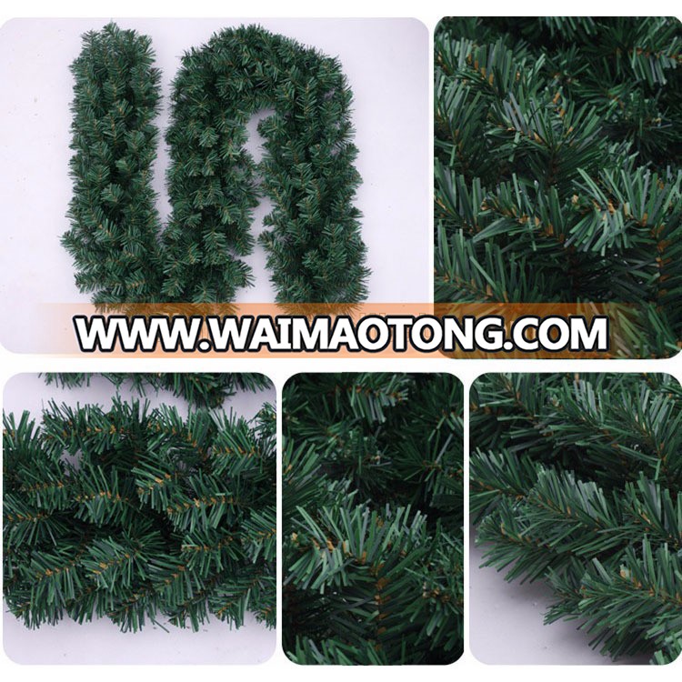 Wholesale pvc 270cm artificial christmas garland hang christmas tree decoration