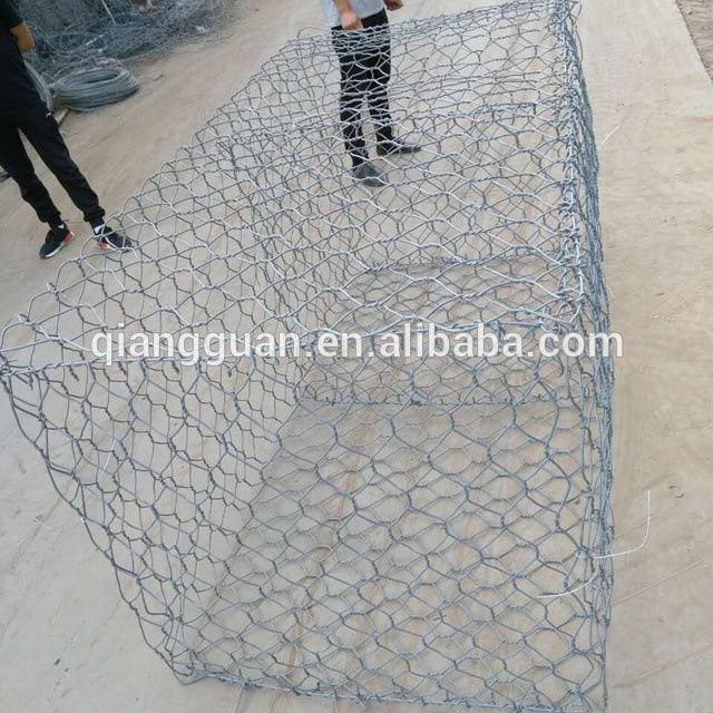 High quality hexagonal 60*80mm pvc coated gabion box made in China