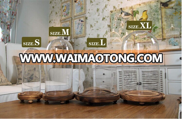 Round Glass Dome , Glass Bell Jar , Glass Dome Cover