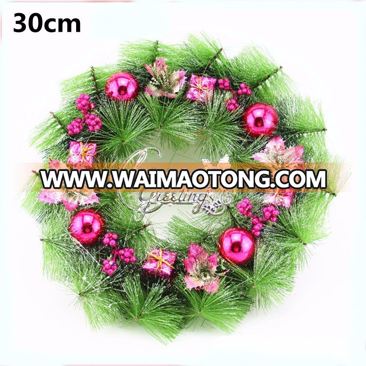 Factory customize different size 30cm,40cm,50cm,60cm pine needle decorative christmas garland