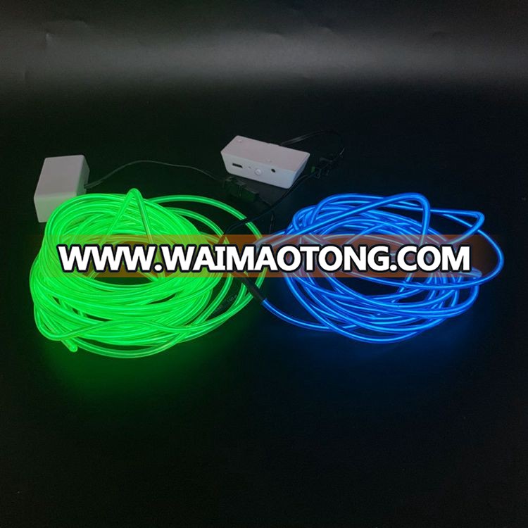 OEM supplier 2.3mm DIY glowing customized USB rechargeable inverter LED neon EL wire