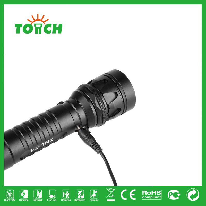 2019 New Design Ultra Bright led flashlight Long Range rechargeable zoom led flashlight for camping