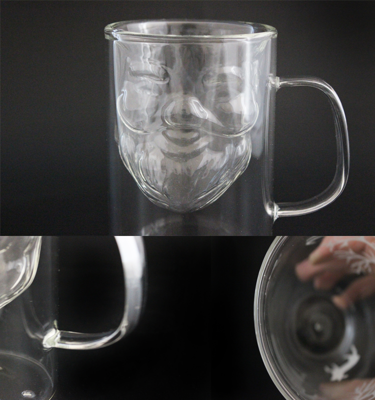 Creation Double Wall Glass Juice Cups glass milk mug