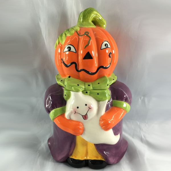 Custom ceramic Halloween candy jar for wholesale