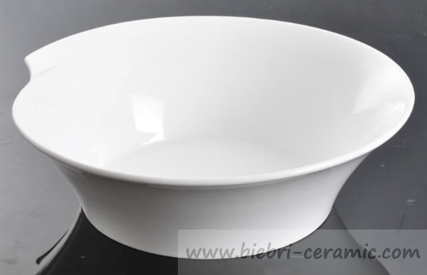 26, 27, 28, 29, 30oz Plain White Chinese Ceramic Porcelain Bowls With Logo Decal Artwork Customized Hotel Restaurant All Size