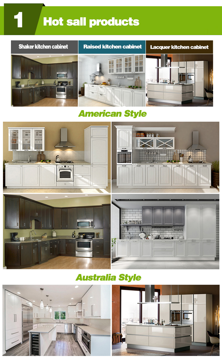 Factory customized modern and simple new design kitchen cabinet