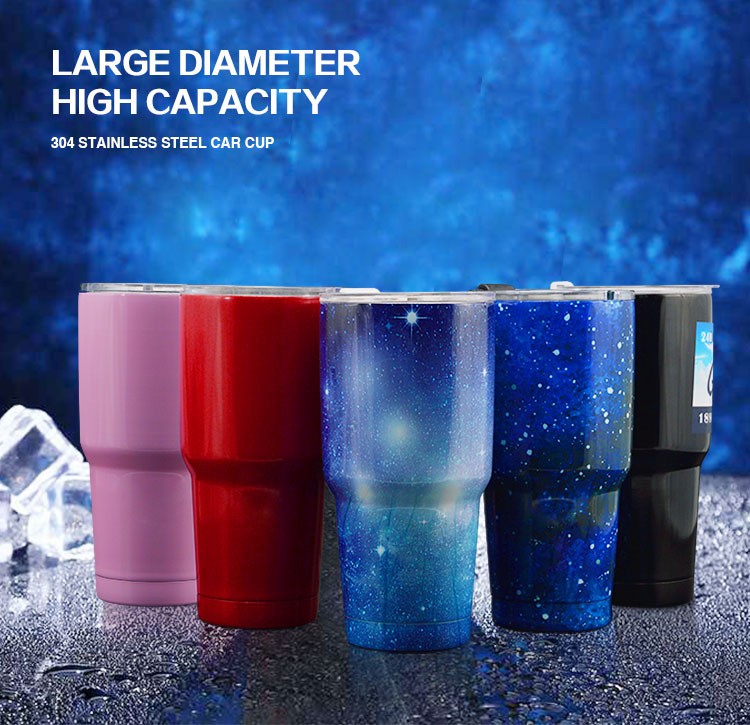 Vacuum insulated stainless steel water mug coffee tumbler