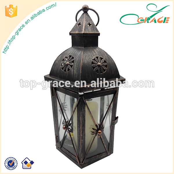 Vintage Style White LED Candle Lantern for Wedding Decoration