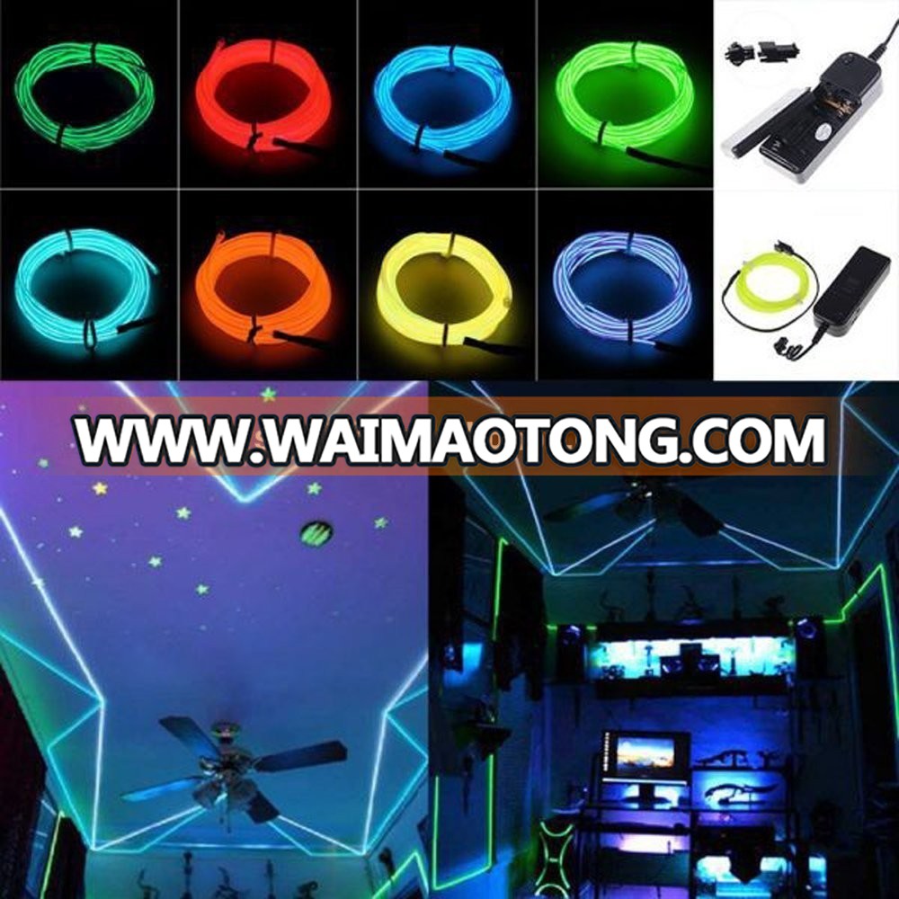 glowing electroluminescent wire for party, car, clothes decoration