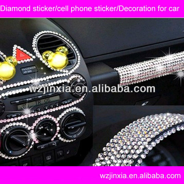 high quality glitter crystal bling stickers,DIY rhinestone diamond sticker