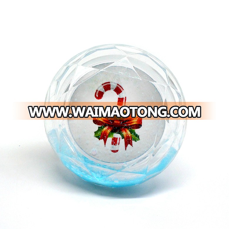 Wholesale diamond shape plastic water globe DIY picture insert photo frame snow globe