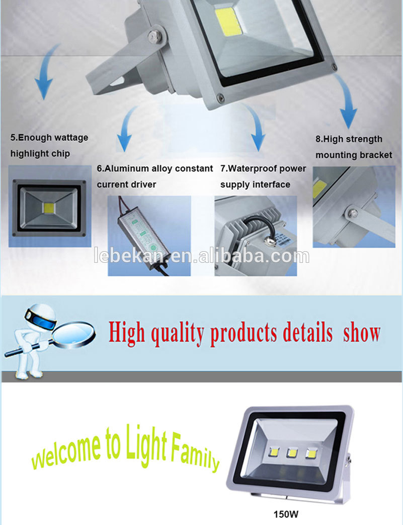 Top quality super bright 30w 50w 100 watt 150w 200w led outdoor flood light