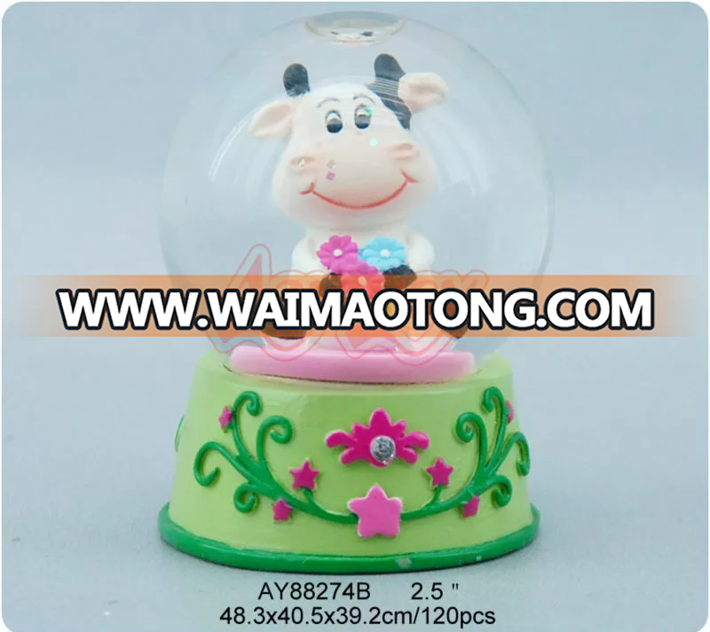 80MM Ballet glass snow globe for custom water ball