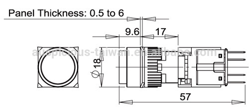 16mm IP65 Waterproof Momentary/Alternate Push Button Switch, Illuminated Push Button Switch