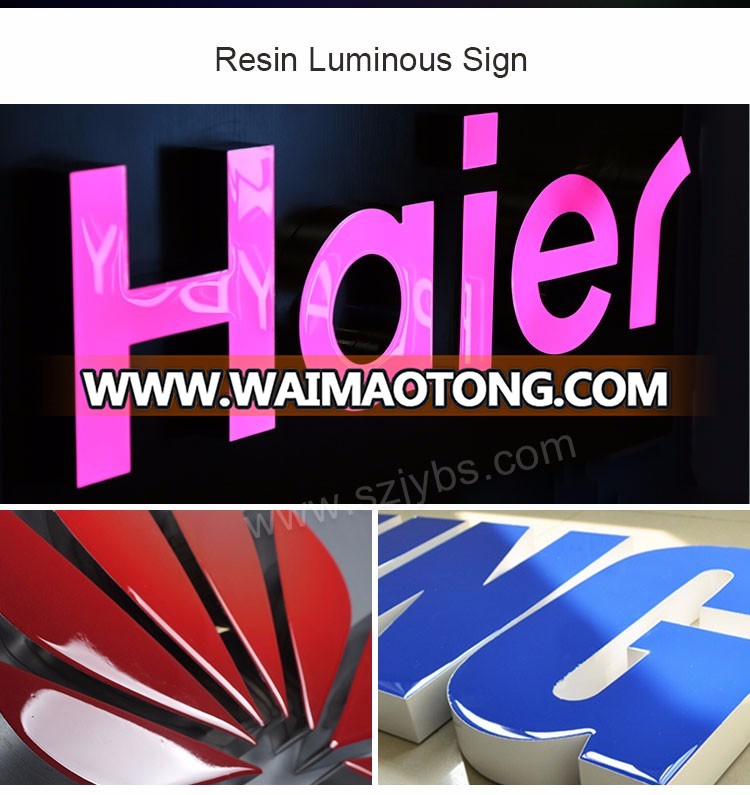 Outdoor 3D signage LED illuminated Vacuum Logo acrylic light box