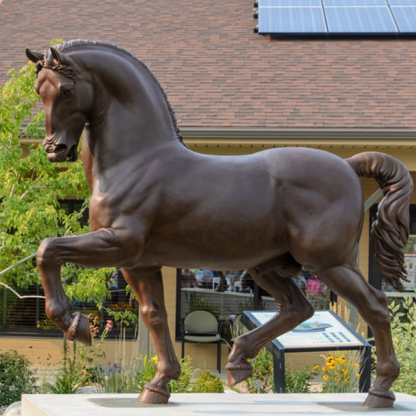 Outdoor yard decoration Bronze winged Horse unicorn Statue