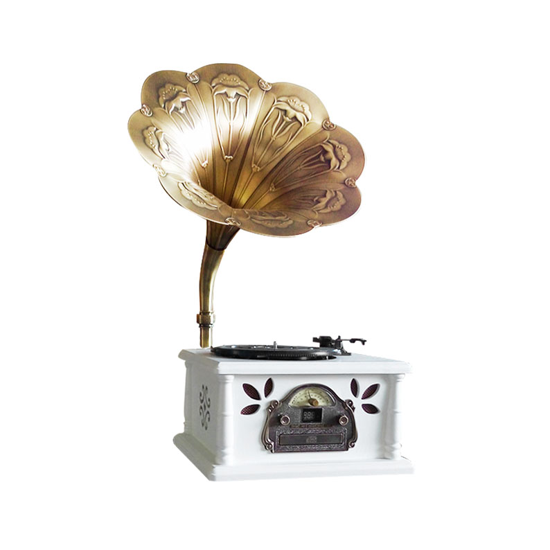 Retro Vintage Wooden phonograph luxury play record player classic gramophone for home decoration