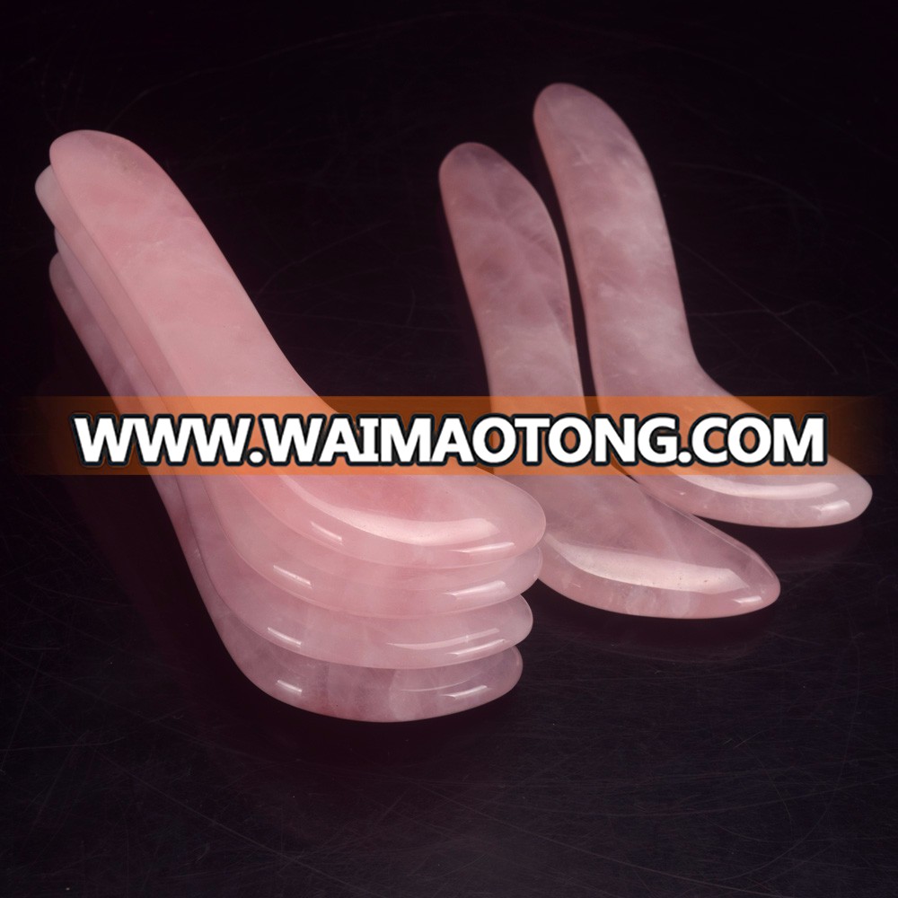 Hot Sale Knife shape rose quartz Gua Sha Board