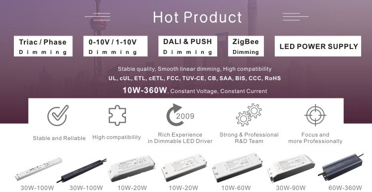 24V 360W 15A DALI and Push-Dim 2 in 1Constant Voltage  Dimming LED Driver