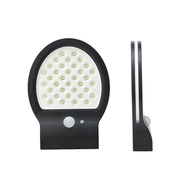 IP65 LED outdoor wireless solar motion wall mount lights with microwave for garden pathway