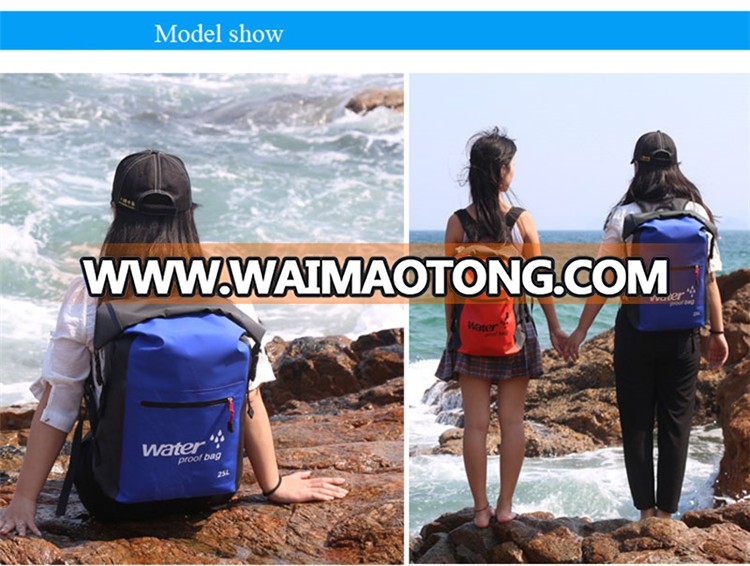 25L 7 Color Waterproof Outdoor Sports PVC Travel Custom Logo Dry Folding backpack