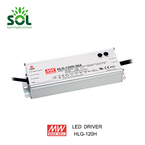 MW HLG-100H-36 Constant Current 100W 36V LED Power Supply Waterproof