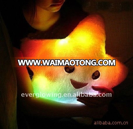 led colorful lucky star light pillow