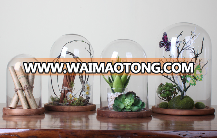 Round Glass Dome , Glass Bell Jar , Glass Dome Cover