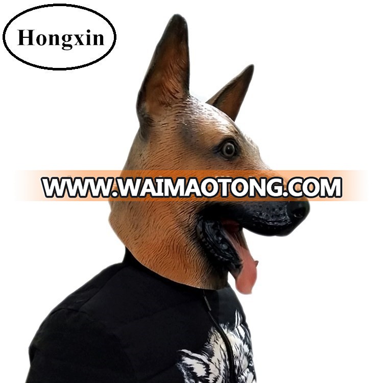 Wholesale Rubber Horror Scary animal Mask Cool Wolf Dog Mask Adult Size