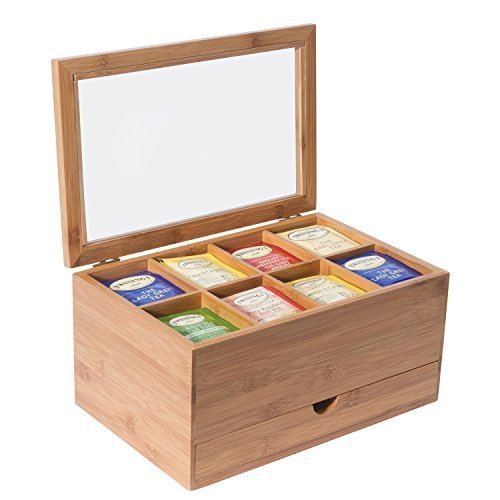 Premium rectangular tea box custom organic bamboo tea gift box