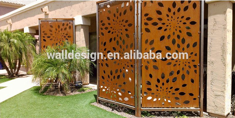 laser cut aluminum metal panels for circular column decoration