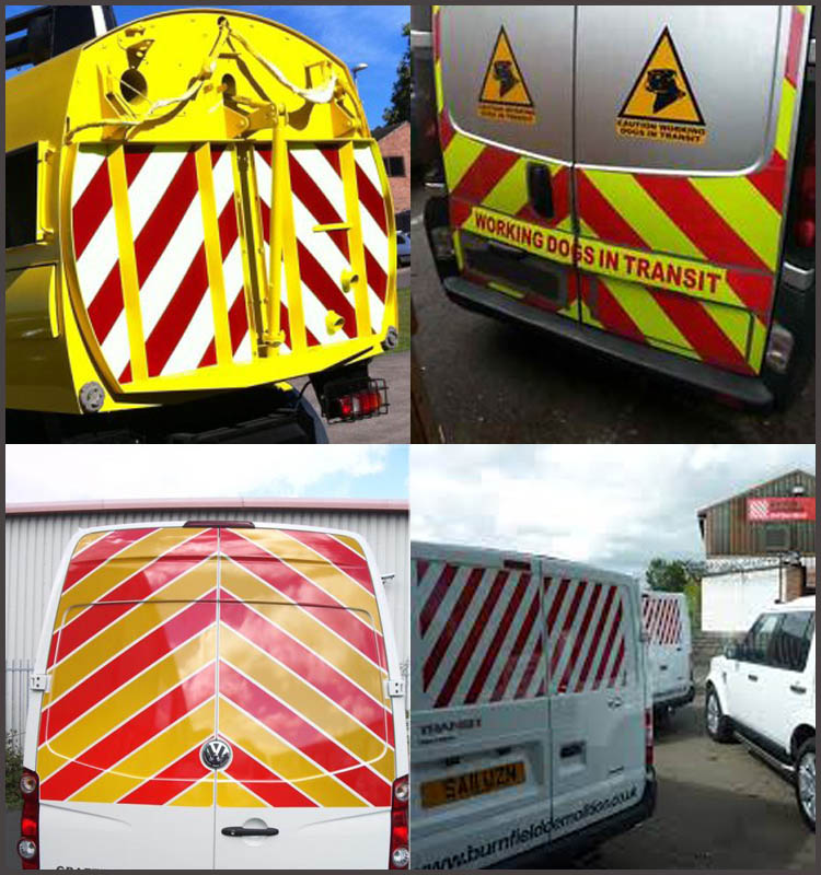 PVC High Visibility Reflective Van Chevron for Vehicle Marking