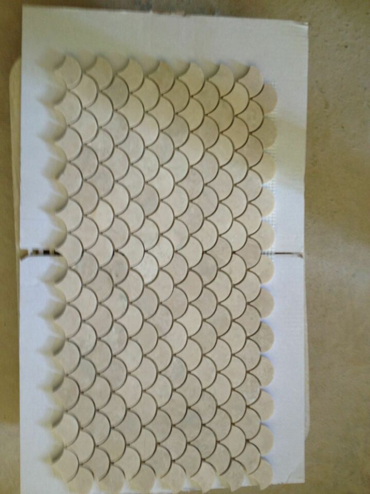 marble stone fish scale mosaic tile