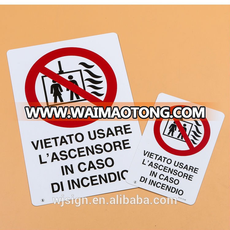 China Factory No Fire Decorative Safety Custom Warning Sign Metal Tag For Road