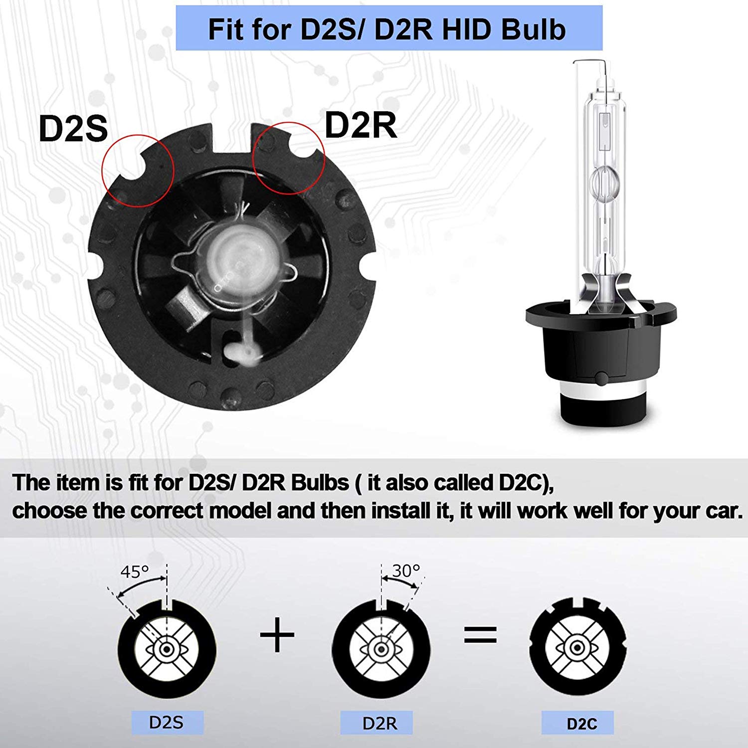 6000k 8000k 12000k D1 D2R D3 D4 hid bulbs 35w fast start D2 hid xenon lamps