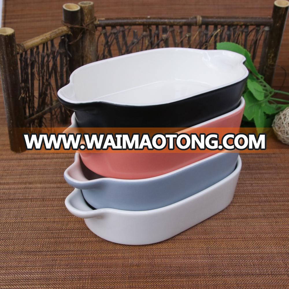 bulk colorful ceramic dinner plates with two handles