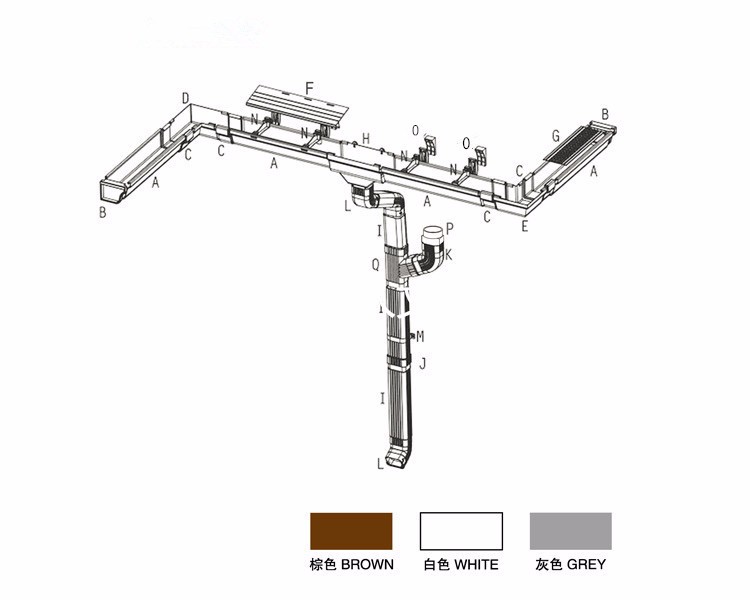 Factory direct sale plastic PVC gutter rain water outlet