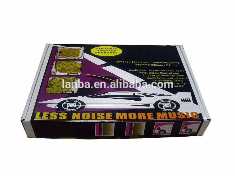 Car sound deadener Accept OEM Foam Fibre Pure Butyl Self Adhesive Car Sound Dampener