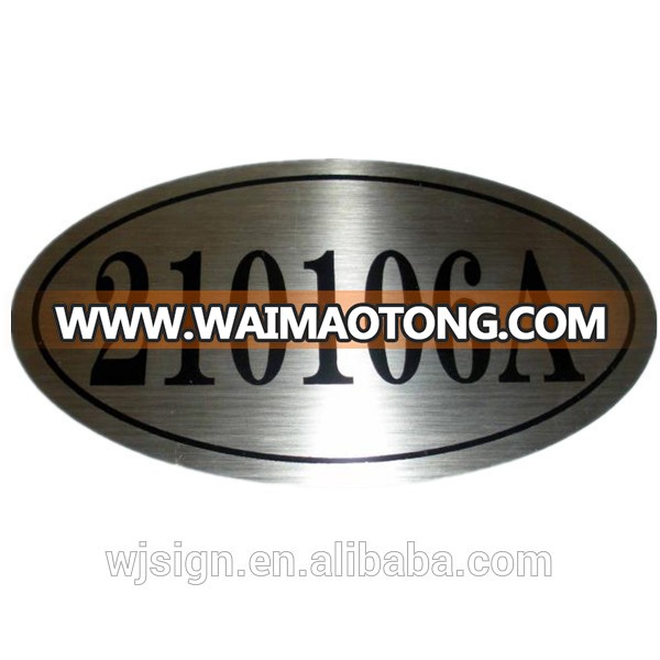 Top Quality Logo Printed Stainless Steel Custom Warning Number Door Plate