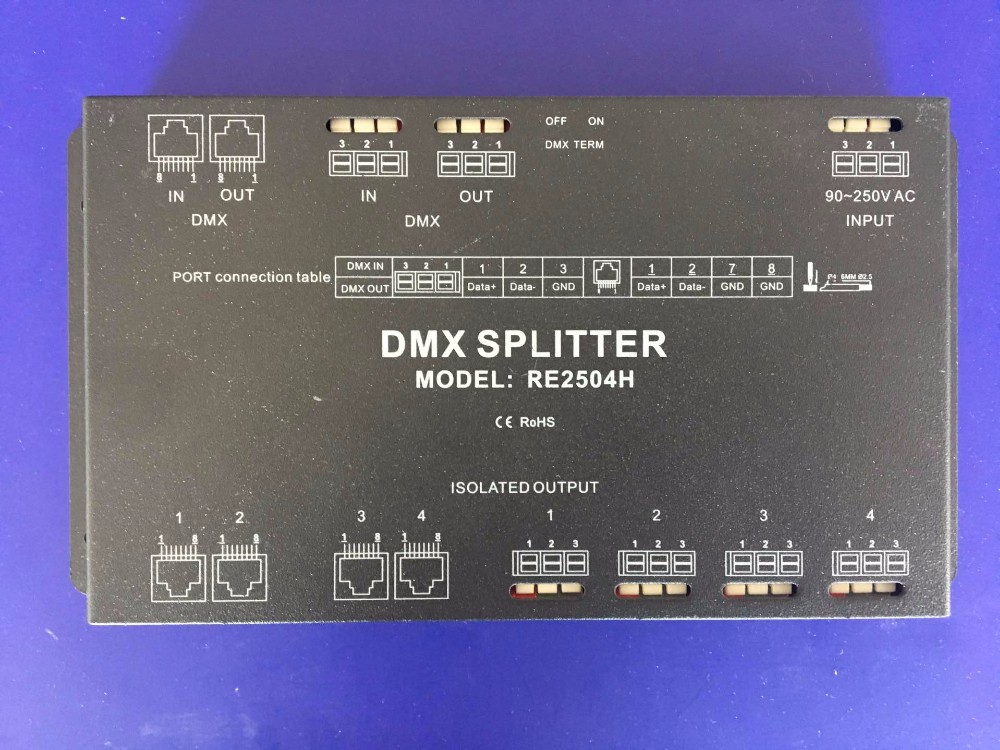 High Frequency Pwm Signal 4 Channel Dmx 512 4ch Dmx512 Amplifier