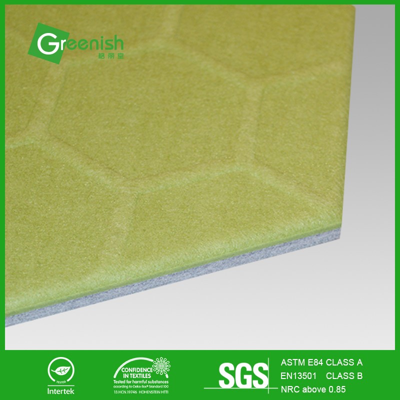 Moldable honeycomb polyester fiber 3d acoustic wall panel