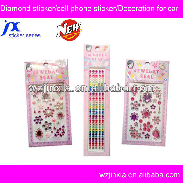 high quality glitter crystal bling stickers,DIY rhinestone diamond sticker