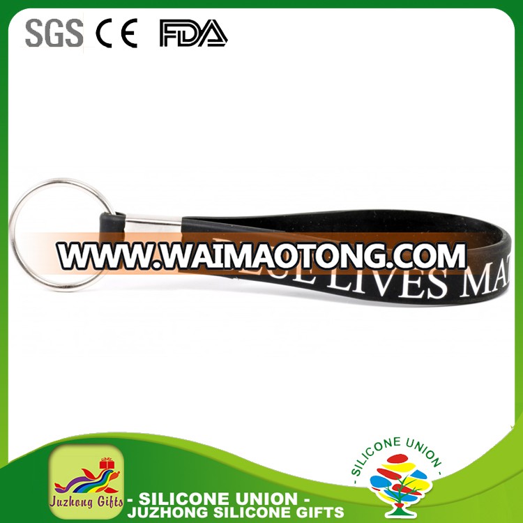 Promotion Custom Logo Silicone Wristband Keychain