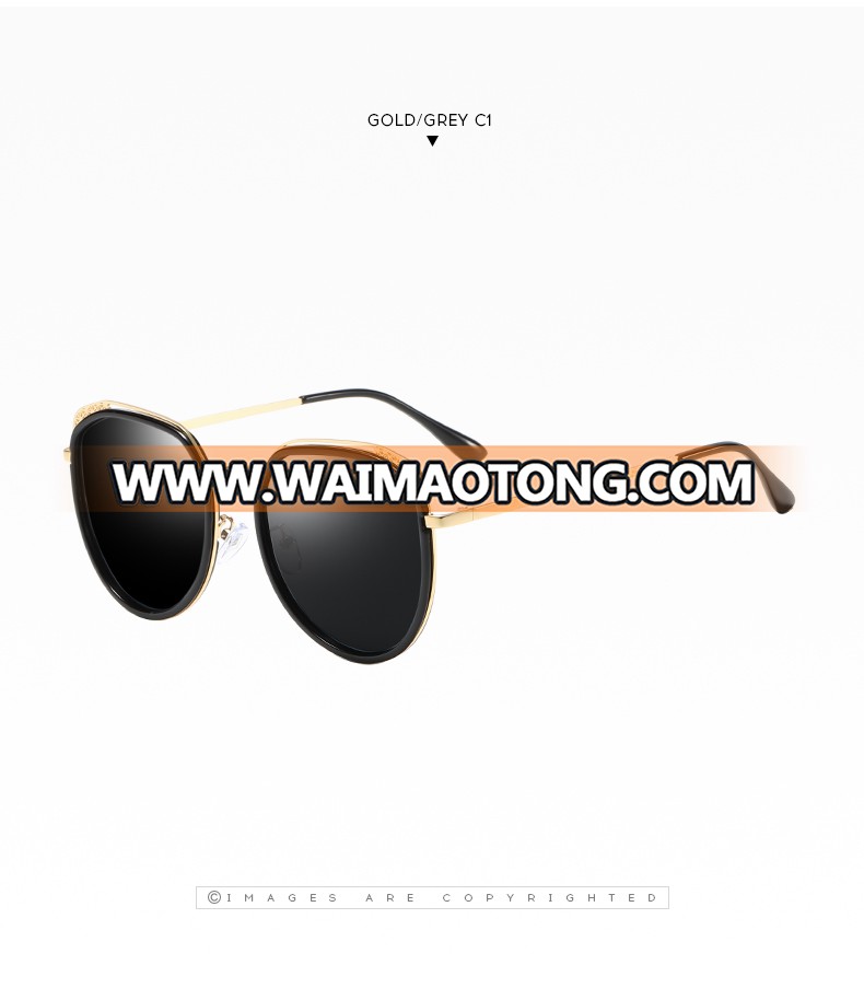 Retro Alloy Frame Brand Design TAC Polarized Sunglasses