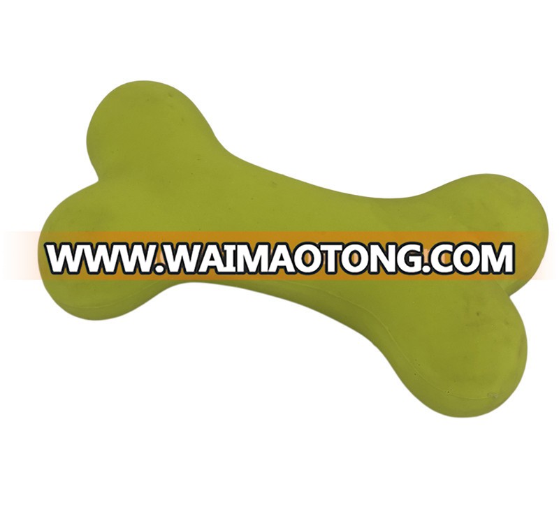 Pet Dog Bone Shape Chew Toy Latex Squeaky Dog Toys