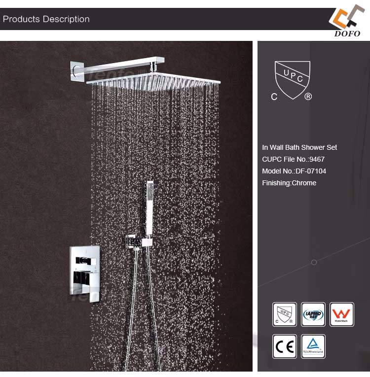 Wall mounted shower set bathroom faucets